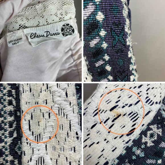 Vintage Chessa Davis Skirt Patchwork Stripes Velvet Lace Tapestry Belt Hippie - Picture 7 of 16